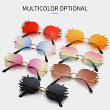 Load image into Gallery viewer, Rimless Round Sunglasses Women Personality Frameless Sunglasses Trendy Funny Polygonal Moon Smiley Ladies Eyeglasses