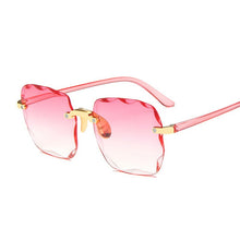 Load image into Gallery viewer, Rimless Square Sunglasses Women Brand Designer Big Frame Gradient Sun Glasses Female Outdoor Mirror Oculos De Sol