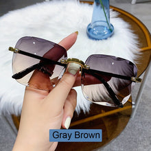 Load image into Gallery viewer, Rimless Square Sunglasses Women Brand Designer Big Frame Gradient Sun Glasses Female Outdoor Mirror Oculos De Sol