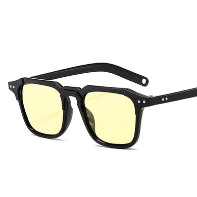 Rivet Square Sunglasses Men Women Blue Yellow Red Lens UV400 Protection Eyewear Design Gafas De Sol