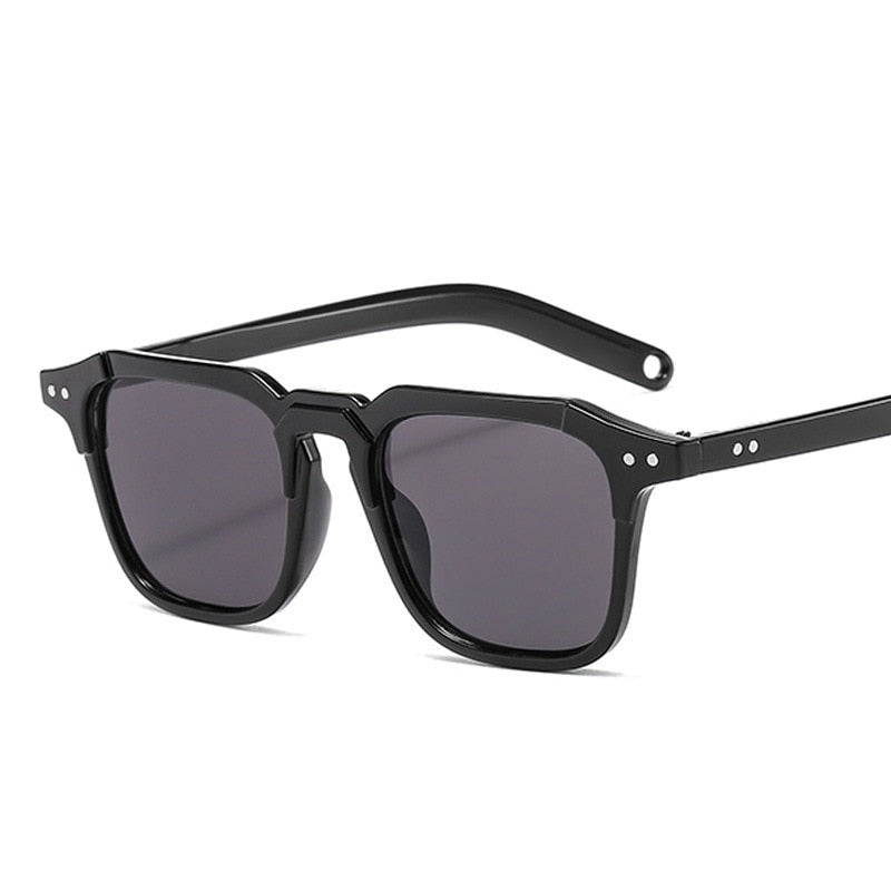 Rivet Square Sunglasses Men Women Blue Yellow Red Lens UV400 Protection Eyewear Design Gafas De Sol
