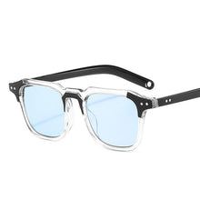 Carica l&#39;immagine nel visualizzatore di Gallery, Rivet Square Sunglasses Men Women Blue Yellow Red Lens UV400 Protection Eyewear Design Gafas De Sol