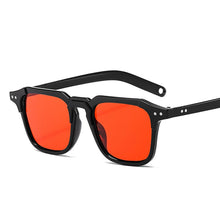 Carica l&#39;immagine nel visualizzatore di Gallery, Rivet Square Sunglasses Men Women Blue Yellow Red Lens UV400 Protection Eyewear Design Gafas De Sol