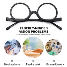 Load image into Gallery viewer, Rotating Magnifying Folding Magnification Eyeglasses Presbyopic Clamshell Makeup Eyewear Reading Glasses Degree +10~+40