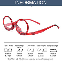 Load image into Gallery viewer, Rotating Magnifying Folding Magnification Eyeglasses Presbyopic Clamshell Makeup Eyewear Reading Glasses Degree +10~+40