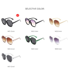 Load image into Gallery viewer, Round Frame Sunglasses Women Retro Brand Designer Brown Black Oversized Lady Sun Glasses Female Outdoor Driving