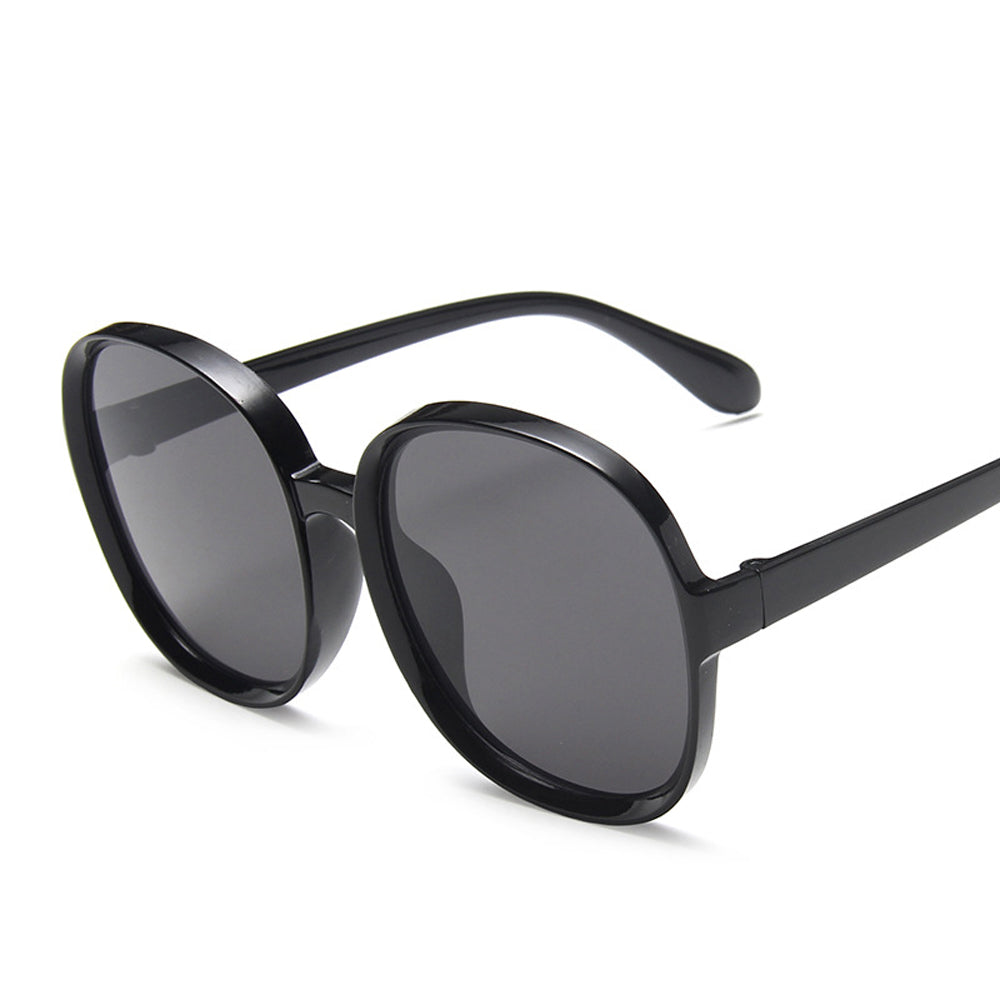 Round Frame Sunglasses Women Retro Brand Designer Brown Black Oversized Lady Sun Glasses Female Outdoor Driving
