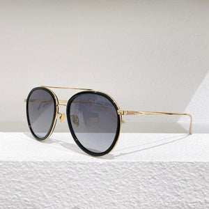Round Gold Metal Black Gray Pink Frame Silver Reflective Gradient Lens Women's Sunglasses LFL426  Men's Glasses