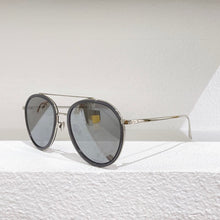 Load image into Gallery viewer, Round Gold Metal Black Gray Pink Frame Silver Reflective Gradient Lens Women&#39;s Sunglasses LFL426  Men&#39;s Glasses