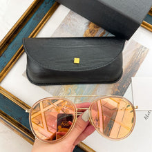 Load image into Gallery viewer, Round Gold Metal Black Gray Pink Frame Silver Reflective Gradient Lens Women&#39;s Sunglasses LFL426  Men&#39;s Glasses