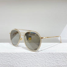 Load image into Gallery viewer, Round Gold Metal Black Gray Pink Frame Silver Reflective Gradient Lens Women&#39;s Sunglasses LFL426  Men&#39;s Glasses