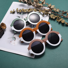 Load image into Gallery viewer, Round Sunglasses Women Punk Oversized Sun Glasses Men UV400 Shades Ladies Printed Bicolor Eyewear Gafas De Sol