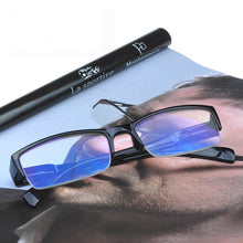 Load image into Gallery viewer, Semi-Rimless Reading Glasses Men Women Anti Blue Light Protect Half Frame Reading Mirror Unisex Eyewear