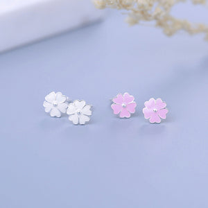 New Silver S925 Pure Silver Earrings Earrings Sen Is Earrings Wholesale Fashion Korean Small And Pure And Fresh Flowers