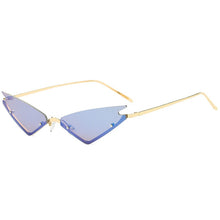 Load image into Gallery viewer, Small Cat Eye Sunglasses For Women Brand Designer Half Frame Red Mirror Eyewear Female Triangle Glasses Shades Men UV400