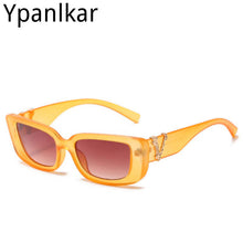 Load image into Gallery viewer, Small Frame V letters Sunglasses For Women 2023  Brand Designer Ocean Sun Glasses Men Retro Square Shades