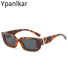 Load image into Gallery viewer, Small Frame V letters Sunglasses For Women 2023  Brand Designer Ocean Sun Glasses Men Retro Square Shades