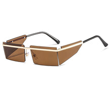 Carica l'immagine nel visualizzatore di Gallery, New Small Rimless Sunglasses Women Fashion Punk Square Sunglasses Men Eyewear Retro Rectangle Glasses For Female Shades UV400