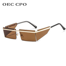 Carica l'immagine nel visualizzatore di Gallery, New Small Rimless Sunglasses Women Fashion Punk Square Sunglasses Men Eyewear Retro Rectangle Glasses For Female Shades UV400