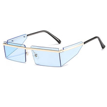 Carica l'immagine nel visualizzatore di Gallery, New Small Rimless Sunglasses Women Fashion Punk Square Sunglasses Men Eyewear Retro Rectangle Glasses For Female Shades UV400