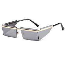 Carica l'immagine nel visualizzatore di Gallery, New Small Rimless Sunglasses Women Fashion Punk Square Sunglasses Men Eyewear Retro Rectangle Glasses For Female Shades UV400