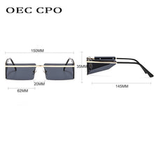 Carica l'immagine nel visualizzatore di Gallery, New Small Rimless Sunglasses Women Fashion Punk Square Sunglasses Men Eyewear Retro Rectangle Glasses For Female Shades UV400