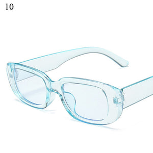 Solid Color Elegant Rectangle Sun Glasses Shades UV400 For Ladies Goggles Safety Women Sunglasses Eyewear
