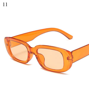 Solid Color Elegant Rectangle Sun Glasses Shades UV400 For Ladies Goggles Safety Women Sunglasses Eyewear