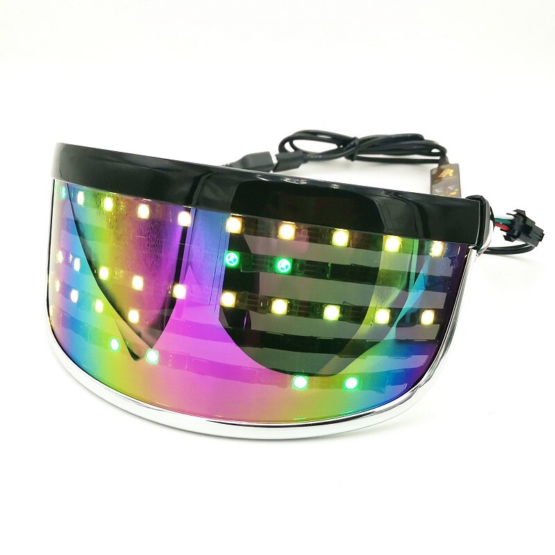 Sound active  Rainbow Led Visor sunglasses
