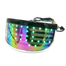 Load image into Gallery viewer, Sound active  Rainbow Led Visor sunglasses