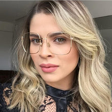 Carica l'immagine nel visualizzatore di Gallery, Spectacles Square Transparent Glasses Women Vintage Round Computer Anti blue Eyeglasses Ladies Fashion Retro Clear