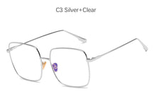 Carica l'immagine nel visualizzatore di Gallery, Spectacles Square Transparent Glasses Women Vintage Round Computer Anti blue Eyeglasses Ladies Fashion Retro Clear