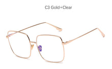 Carica l'immagine nel visualizzatore di Gallery, Spectacles Square Transparent Glasses Women Vintage Round Computer Anti blue Eyeglasses Ladies Fashion Retro Clear