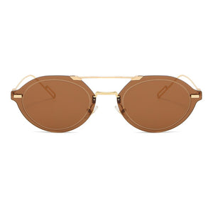 Spot  European and American Men's and Women's Sunglasses Light Color Ocean Slice Diamond Sunglasses
