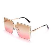 Load image into Gallery viewer, Square Rimless Sunglasses Women 2023 Brand Designer Semi-Rimless Ladies Trendy Y2K Gradient Sunglasses Sunglasses Women