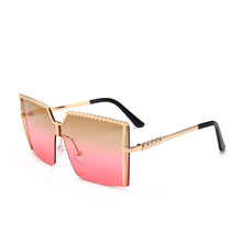 Load image into Gallery viewer, Square Rimless Sunglasses Women 2023 Brand Designer Semi-Rimless Ladies Trendy Y2K Gradient Sunglasses Sunglasses Women