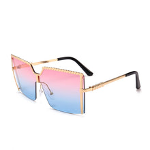 Load image into Gallery viewer, Square Rimless Sunglasses Women 2023 Brand Designer Semi-Rimless Ladies Trendy Y2K Gradient Sunglasses Sunglasses Women