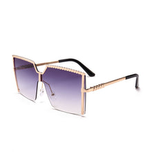 Load image into Gallery viewer, Square Rimless Sunglasses Women 2023 Brand Designer Semi-Rimless Ladies Trendy Y2K Gradient Sunglasses Sunglasses Women