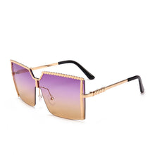 Load image into Gallery viewer, Square Rimless Sunglasses Women 2023 Brand Designer Semi-Rimless Ladies Trendy Y2K Gradient Sunglasses Sunglasses Women