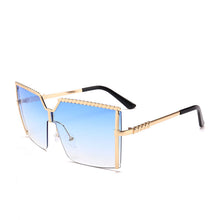 Load image into Gallery viewer, Square Rimless Sunglasses Women 2023 Brand Designer Semi-Rimless Ladies Trendy Y2K Gradient Sunglasses Sunglasses Women