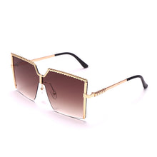 Load image into Gallery viewer, Square Rimless Sunglasses Women 2023 Brand Designer Semi-Rimless Ladies Trendy Y2K Gradient Sunglasses Sunglasses Women