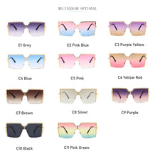Load image into Gallery viewer, Square Rimless Sunglasses Women 2023 Brand Designer Semi-Rimless Ladies Trendy Y2K Gradient Sunglasses Sunglasses Women