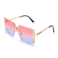 Load image into Gallery viewer, Square Rimless Sunglasses Women 2023 Brand Designer Semi-Rimless Ladies Trendy Y2K Gradient Sunglasses Sunglasses Women