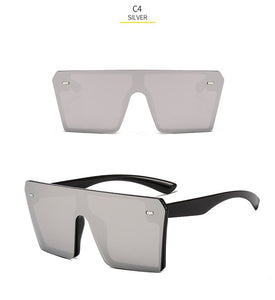 Square Sunglasses Men Women 2023 Brand Designer Mirror Silver Black Blue Sun Glasses For Male Luxulry Eyewear UV400