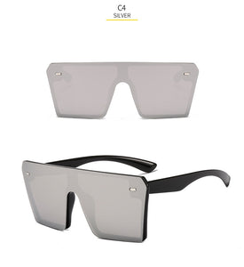 Square Sunglasses Men Women 2023 Brand Designer Mirror Silver Black Blue Sun Glasses For Male Luxulry Eyewear UV400