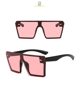 Square Sunglasses Men Women 2023 Brand Designer Mirror Silver Black Blue Sun Glasses For Male Luxulry Eyewear UV400