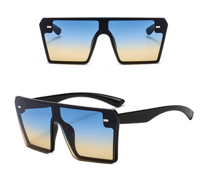 Square Sunglasses Men Women 2023 Brand Designer Mirror Silver Black Blue Sun Glasses For Male Luxulry Eyewear UV400
