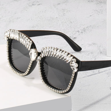 Square Sunglasses Mens Designer Rhinestones Shades for Women Retro Classic Eyewear Cool Street Sunglass
