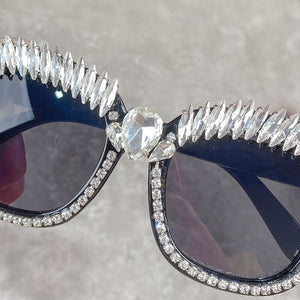 Square Sunglasses Mens Designer Rhinestones Shades for Women Retro Classic Eyewear Cool Street Sunglass