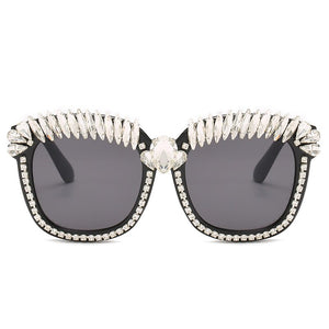 Square Sunglasses Mens Designer Rhinestones Shades for Women Retro Classic Eyewear Cool Street Sunglass